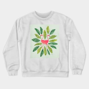 flamingos green Crewneck Sweatshirt